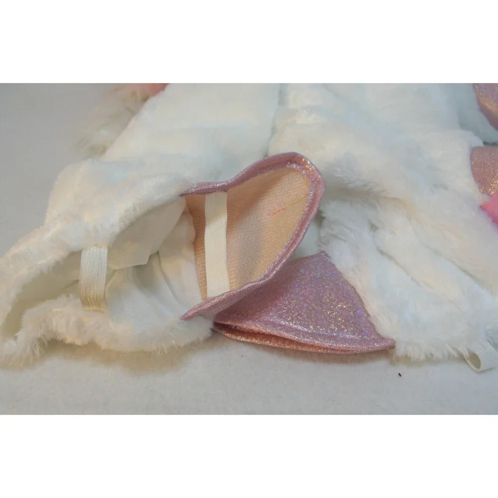 Dream Play Imagine Unicorn Rider Child Halloween Costume Soft White Pink Plush